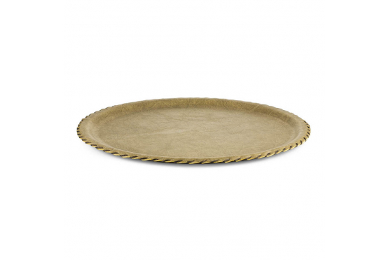 Handmade Round Leather Tray